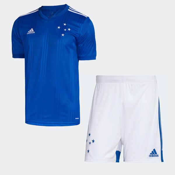 Trikot Cruzeiro Heim Kinder 2020-21 Blau Fussballtrikots Günstig